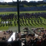 The march past and massed bands